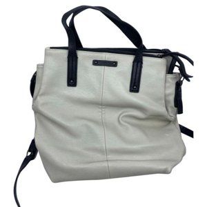 Kenneth Cole White Large Leather Crossbody Bag